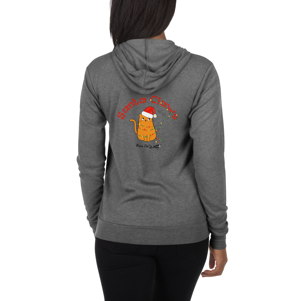 Santa Claws Unisex zip hoodie
