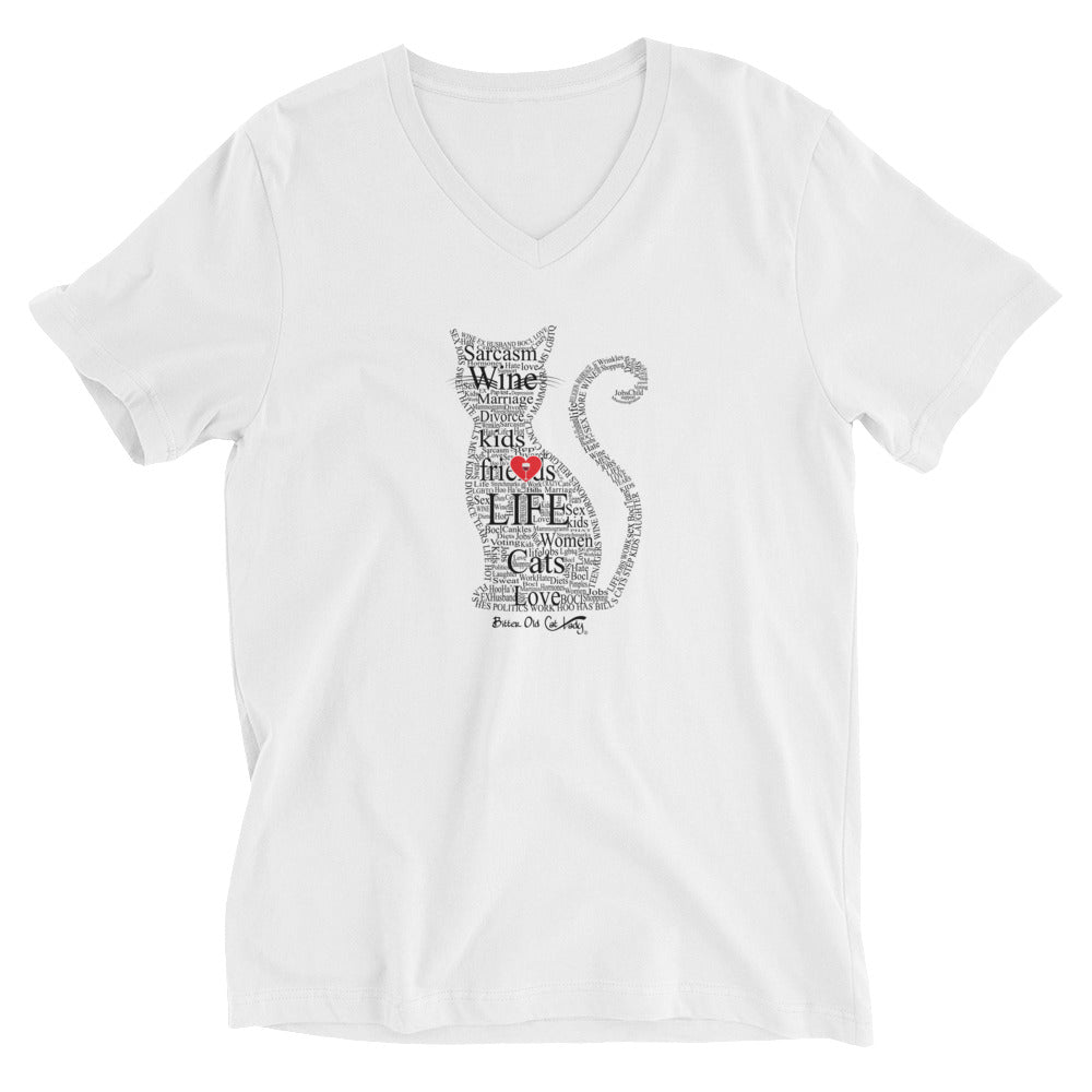Unisex Short Sleeve V-Neck T-Shirt