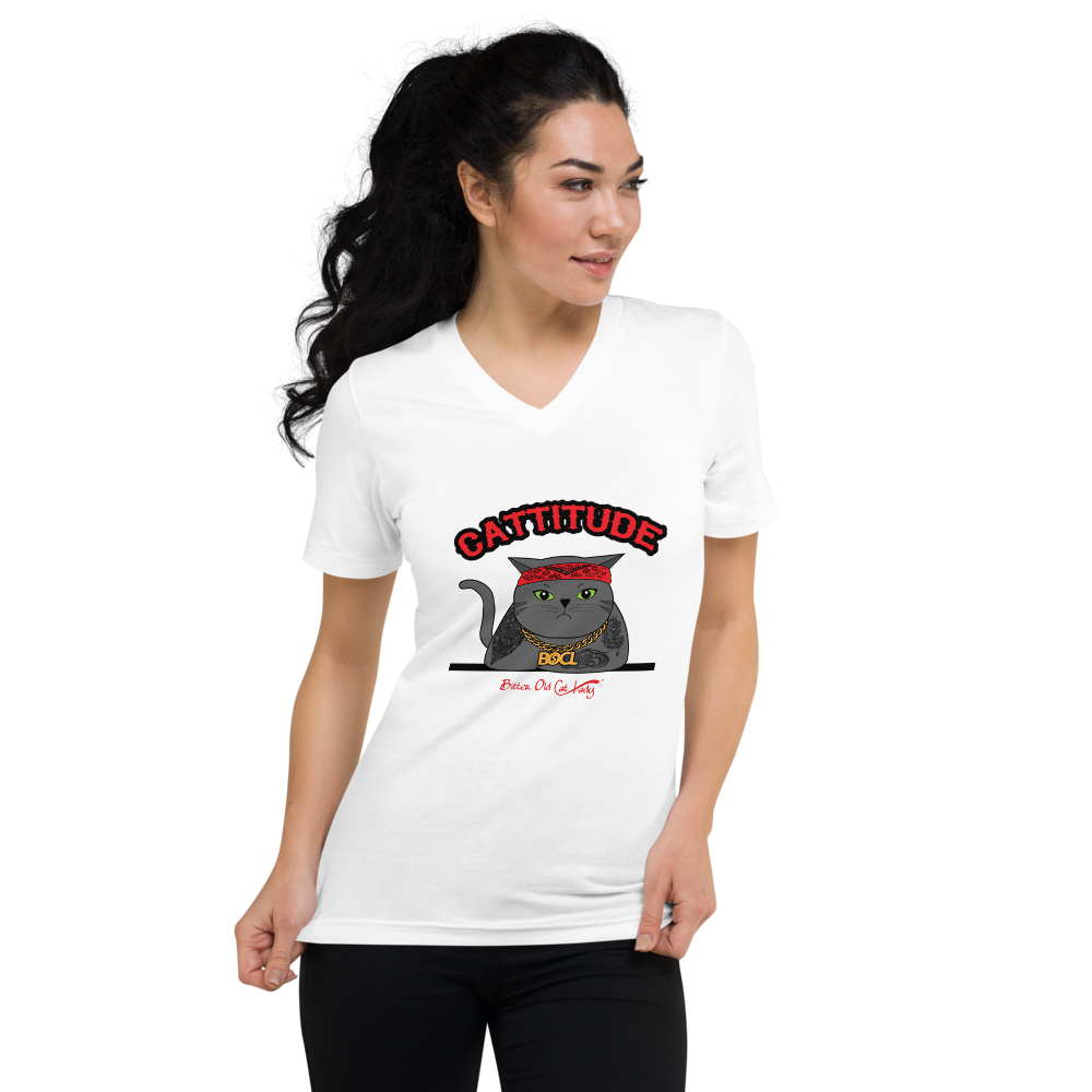 Unisex Short Sleeve V-Neck T-Shirt