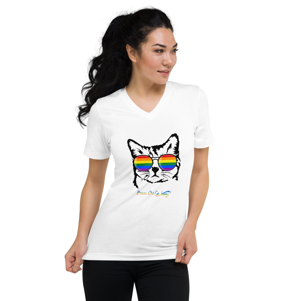 Unisex Short Sleeve V-Neck T-Shirt