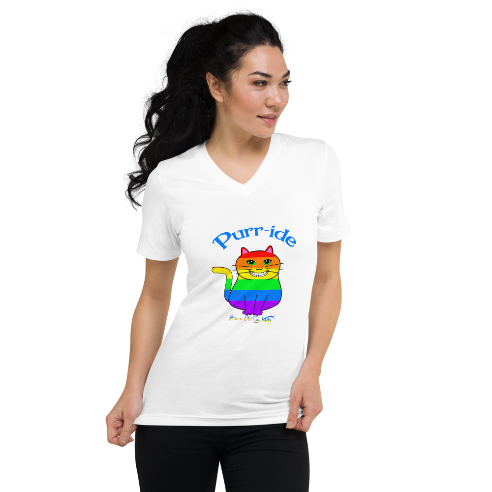 Unisex Short Sleeve V-Neck T-Shirt